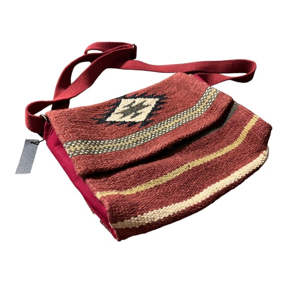 Crosstree Lane Crossbody Messenger Purse Adjustable Strap Aztec Serape Boho - Picture 2 of 12